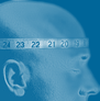 A human brain being measured  with a measuring tape.